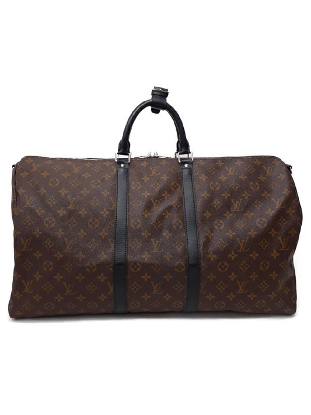 Louis Vuitton Monogram Macassar Brown Keepall Bandouliere Boston Bag